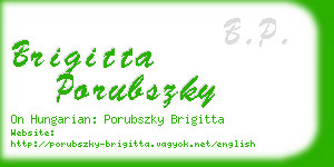 brigitta porubszky business card